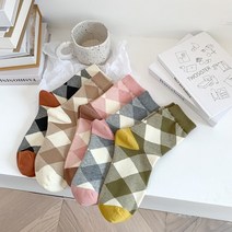 스퀴 중목양말 학생 교복 임산부 아가일 양말선물세트 양말도매 사이트 르뚜앙 레깅스양말코디