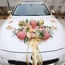웨딩카 인공 꽃 웨딩 카 데코 키트 로맨틱 축제 장식 용품 발렌타인데이 파티 결혼 소품, STYLE 2