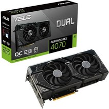 ASUS 엔비디아 그래픽카드 드라이버 지포스 RTX4070 그래픽카드 12GB GDDR6X 듀얼-RTX4070-O12G