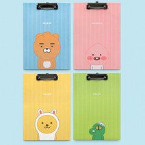홈앤키즈 카카오프렌즈 리틀프렌즈 A4 클립보드 전표철 결재판 파일철 화일철 캐릭터 문구용품, 라이언