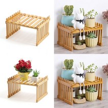 홈플랜트 1단 대나무 화분진열대 27cm 내추럴 베란다식물 화분받침대 베란다화분선반 아파트베란다꾸미기 식물선
