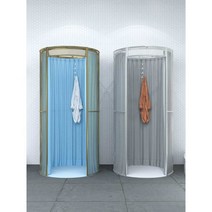 사각프레임 커튼 풀세트 피팅룸 이동식 간이 탈의실 스탠드형, 골드핑크 100x200cm