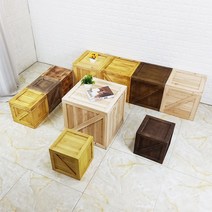 나무 우드박스 사과 원목 공간박스 큐브 원목미니수납장, 60x60x60cm, 복고풍색상 완전밀봉
