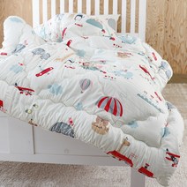 피부자극없는 순면 아동 키즈 어린이 차렵이불(SS) 6종택1, 면차렵이불 푸우 아이보리