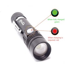 수입차 부품 1pcs 104C super bright rechargeable flashlight USB charging retractable zoom with pen buckle