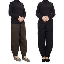 단아한의 겨울 여성 솜바지 방한 허리밴딩 개량한복 생활한복 통바지 퐁실솜팬츠