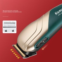 미용실 프로 남자 바버샵 바리깡 Kemei 유선 조절 이발기 가정용 전문 헤어 트리머 남성용 수염 220V-240V, 한개옵션0