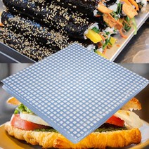 [사은행사] 행복물류 샌드위치포장 김밥포장 다용도포장지 30cm*30cm 1000장 노루지 코팅지, 파랑체크, 1000개