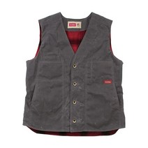 Stormy Kromer 안감이 있는 왁스 면 조끼 - 남성용 추운 날씨용 울 차콜