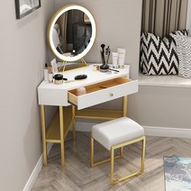화장대겸책상 코너 화장대 원룸 틈새 소형 테이블 미니 소형 모서리 작은 안방, ., 풀세트