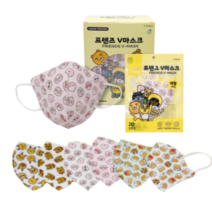 카카오프렌즈 V마스크 국산 새부리형 대형 캐릭터 컬러 성인용, 어피치 핑크 10매(대형)