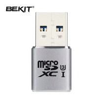 블랙박스sd카드리더기 usb microsd nfc 메모리 Bekit멀티 카드 리더 어댑터 USB 3.0 마이크로 SDTF SD 컴퓨터 노트북용 미니, 은