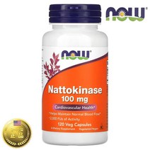 나우푸드 낫또키나제 나토키나아제 낫토키나제 100mg 120 베지캡슐, 1개, 기본
