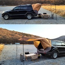 스텔스 차박 차량 텐트 카크닉 레이 팰리세이드 티볼리 pm6 투싼 쏘렌토 싼타페 모하비 승용차 트렁크 카쉘터 도킹, 1.스텔스차박텐트(M블랙)