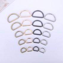 짱패브릭 라운드 납작 디링 / 하네스 리드줄 고리 / 디링고리, 38mm, 블랙실버