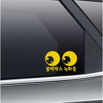 왕눈이스티커 블랙박스 스티커 블랙박스 녹화중 경고 스티커 6가지 컬러, 오렌지