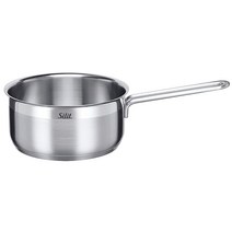 [독일직구] Silit Primo Saucepan 16 cm with Lid 쿠킹 포트 1.5 L 우유 팬 스테인리스 스틸 부분 매트 인덕션 포트 무코팅