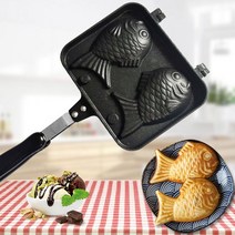 2구 팬 잉어빵 가정용 기계 붕어빵틀 메이커 겨울 가정용 기계 틀 붕어빵 간식 잉어빵틀 베이킹 믹스, 붕어빵틀2구