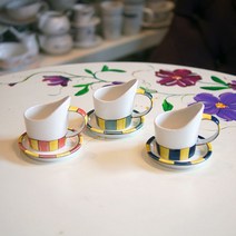 도자기 종이컵 홀더 컵홀더제작 칼라풀패턴 에디션2 핸드페인팅 핸드메이드, 레드