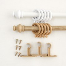 라움스튜디오 발란스 커튼봉 (지름 1.5cm), 360cm(3단), 우드