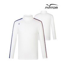 팬텀 골프 fantom남성 테잎 배색 하이넥 긴팔 이너 티 F211B3TI013_WH, 100, WH, 1개