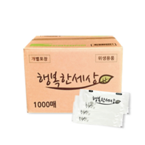 행복한세상 1000매 실속일반형 업소용물티슈 대용량ab366, 1개입, 1000개