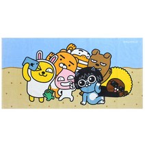 카카오프렌즈 후드 & 비치타월, 프렌지 비치타올, 1개