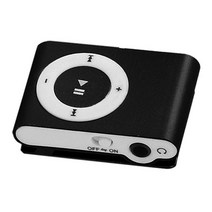 MP3 금속 미니 클립 플레이어 3.5mm 이어폰 잭 스포츠 디지털 음악 미디어 지원 마이크로 SD TF 카드 USB 2.0, Black_CHINA, 01 Black
