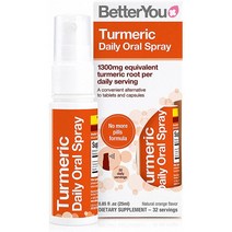 영국 베러유 BetterYou Turmeric Daily Oral Spray 터메릭 데일리 액상 스프레이 오렌지향 25ml, 2팩
