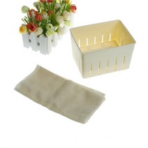 두부 틀 제조기 메이커 1 set diy 수제 두부 프레스 금형 상자 플라스틱 두부 만드는 기계 주방 요리 도구 세트, 상자와 천
