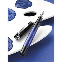 독일 펠리칸 Pelikan Classic M205 만년필 블루마블, M - 굵은촉