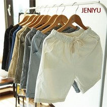 제니유 라쉬 린넨 5부 밴딩반바지