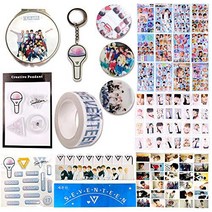 Fatyi Seventeen Gift Set for Lomo Card Sticker 3D Sticker Mirror Sticky note Keychain Badge P, 1