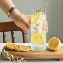 플리츠 내열유리컵 커피 주스잔, 360ml(CO10393), 1개