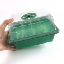 육묘 상자 온실 트레이 모종 배양실 미니 수경 재배 프라스틱 박스 플라스틱 모종판 보온 파종 새싹 돔 베란다 모판 팔레트 상추 씨앗 심기 12구