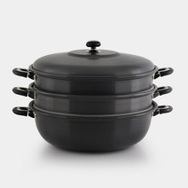 [국내생산] 아노다이징 3단 대형 찜기 42cm, 1개