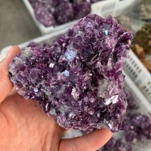 요펄라이트 YOOPERLITE 소달라이트 감성 천연 보라색 나비석 광석 석영 크리스탈 희귀 광물 표본 에너지 치유 보석 홈 오피스 데가우징 장식, 9.9001000g