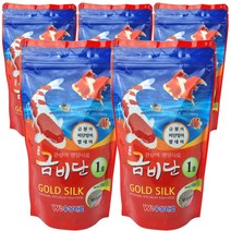 금비단 1호 120g 금붕어 잉어 사료 먹이 밥, 5개