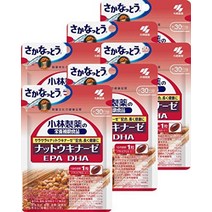 고바야시 나토키나제 EPA DHA 30정 X 6팩 총180일분 낫토키나제, 30정 6팩