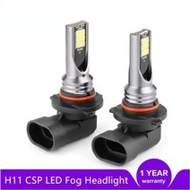 원격 시동 경보기 2pcs H8 Led 9005 Car CSP LED Fog Headlight Bulbs 6000K White Auto Lamp Day Running, 01 6000K_03 H3