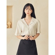 셀러허브_여성트랜드패션 더니아 린넨 반팔 셔츠