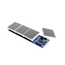 MAX7219 마이크로 컨트롤러 용 도트 매트릭스 모듈 4 In One 디스플레이 5P 라인 포함, [01] Red