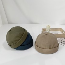 남녀공용 와치캡 민무늬 챙없는 데일리 모자