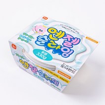 도너랜드 엔젤슬라임 330g (투명/분홍/파랑/반짝이), 투명