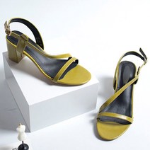 라블 여성용 사선 스트랩 샌들 6.5cm