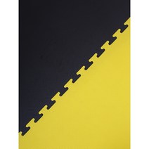 태권도매트 체육관 퍼즐 스포츠 충격흡수 놀이방 바닥 매트, 1m X 1m X 4cm 두께, 크로스 패턴 [노랑 검정]