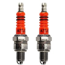 오토바이점화스위치 2PCS A7TJC 레드 스파크 플러그 GY6 50cc 125cc 먼지 자전거 오토바이 스쿠터 ATV Go K, 01 1PAIR