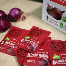 전남 무안 스테비아 자색 양파즙 100ml 100포 적 빨간 엑기스, 60포