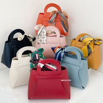 가죽 구디백 생일 답례품 선물 포장 10개 스카프포함 7color L라지