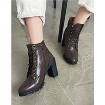 스틸레토 레이스업 워커 힐 8cm